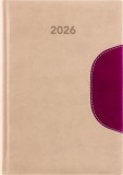 Naptár, tervező, B5, heti, DAYLINER Memphis, bézs-padlizsán (NMB5BPU)