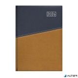 Naptár, tervező, B5, heti, TOPTIMER "Duplex", kék-mustár