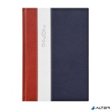 Naptár, tervező, B5, heti, TOPTIMER "Fashion", bordó-fehér-kék