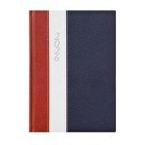 Naptár, tervező, B5, heti, TOPTIMER Fashion, bordó-fehér-kék (NKF011BOFKU)