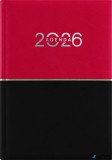 Naptár, tervező, B6, heti, DAYLINER "Contrast", piros-fekete