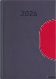 Naptár, tervező, B6, heti, DAYLINER "Memphis", szürke-piros