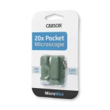 Narancs 20x-os nagyítású zsebmikroszkóp ledfénnyel (Carson)