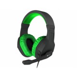 Natec GENESIS Argon 200 Headset Vezetékes Fejpánt Játék Fekete, Zöld
