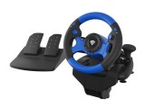 Natec Genesis NGK-1566 Seaborg 350 USB, 15 gomb, PC, PS4, PS3, Xbox, Nintendo Switch Fekete-Kék kormánykerék + pedálok
