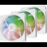 Natec Genesis Oxal 120 120mm PWM ARGB Rendszerhűtő ventilátor 3db - Fehér (NGF-2266)