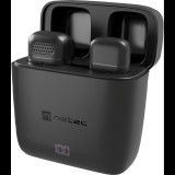 Natec NMI-2253 Hopper Vezeték nélküli USB-C Csíptetős mikrofon szett - Fekete (NMI-2253)