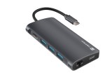 NATEC NMP-2162 dokkoló állomás és port replikátor Vezetékes USB 3.2 Gen 1 (3.1 Gen 1) Type-C Szürke