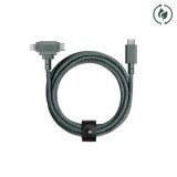 Native Union Belt Cable Duo USB-C to USB-C, Lightning 1,5m Slate Green BELT-CCL-GRN-NP