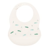 Nattou előke szilikon - printed fehér