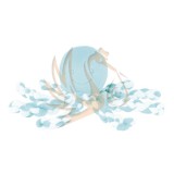 Nattou plüss játék 23cm Octopus - világoskék /e/