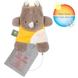 NATTOU plüss szundikendő hideg/meleg terápiás gélpárnával BuddieZzz - orrszarvú