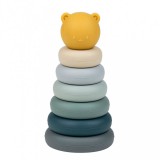 NATTOU Szilikon építőjáték piramis Green 16 cm