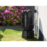 NATURE Esővízgyüjtő 210l fekete, műanyag,97x57cm