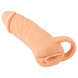 Nature Skin - péniszköpeny és műpunci - 18 cm (natúr)