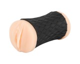 Nature Skin - punci és popsi maszturbátor (natúr-fekete)