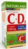 Naturland prémium C 1000mg+D 4000ne vitamin tabletta 40db