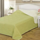 NATURTEX Bézs-Zöld 2 oldalas Microfiber Ágytakaró 235x250 cm