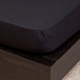 NATURTEX Fekete Jersey Gumis Lepedő 140-160x200 cm