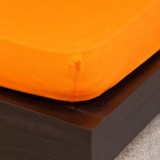 NATURTEX Narancs Jersey Gumis Lepedő 140-160x200 cm