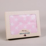 NATURTEX Rózsaszín Csillagmintás Plüss Babapléd Pink Star 100x75 cm