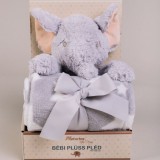 NATURTEX Szürke Gyermekpléd Plüss Dumbóval 100x75 cm