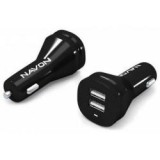 NAVON dual USB-s autóstöltő + kábel (CC20)