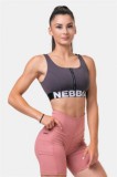 Nebbia sportruházat NEBBIA Női sportmeltartó Smart Zip 578 (Marron)