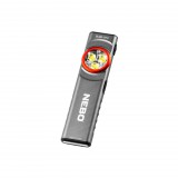 NEBO NEB-FLT-1042-G SLIM MINI zseblámpa, 250 lumen, 450mAh, IPX4, alumínium burkolat, mágneses talp