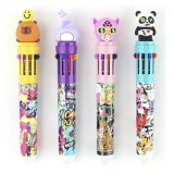 Nebulo: 10 színű golyóstoll vicces állatok dizájn többféle 1db