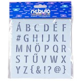 Nebulo: Betűk műanyag sablon lap