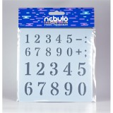 Nebulo Creative Dekor Kicsi Számok 14,5x14,5 cm műanyag sablon lap