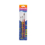 Nebulo: Ecset festett fanyelű 3db-os szett (4-6-10)