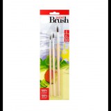 NEBULO Nebuló No. 4-6-10 Kerek pónilószőr ecset készlet natúr fanyéllel (HEK-N-3)