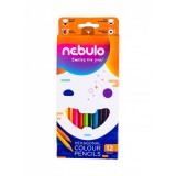 NEBULO Színes ceruza készlet (12 db, hatszög)