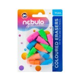 Nebulo: Színes ceruzavég radírok 12db-os szett