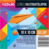 Nebulo: Színes hajtogatólap 50 lapos 10x10cm 80g