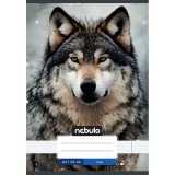 Nebulo: Tűzött sima füzet A5-ös 20-32 Vagány mintás - Farkasos