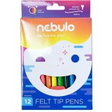 Nebulo: Vízbázisú színes filctoll készlet 12db-os
