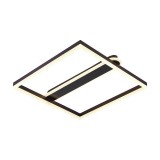 Nedes LED DESIGN MENNYEZETI LÁMPA fekete 60W távirányítóval, smart alkalmazással