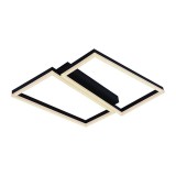 Nedes LED DESIGN MENNYEZETI LÁMPA fekete 65W távirányítóval, smart alkalmazással