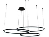 Nedes LED függőlámpa 170W fekete, távirányítós, állítható színhőmérséklet, smart
