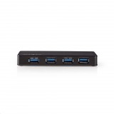 Nedis 4 portos USB HUB 3.0 (UHUBU3420BK) (UHUBU3420BK)