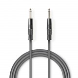Nedis 6.35 mm Dugasz x2, PVC, nikkelezett, mono audio kábel, 5m (COTH23000GY50) (COTH23000GY50) - Audió kábel