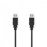 Nedis A dugó - A dugó USB 2.0 kábel 2m fekete (CCGP60000BK20)