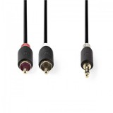 Nedis árnyékolt Jack 3.5 - 2db RCA dugó sztereó audio kábel 10m (CABW22200AT100)