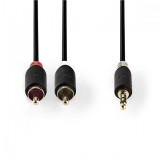Nedis árnyékolt Jack 3.5 - 2db RCA dugó sztereó audio kábel 3m (CABW22200AT30)