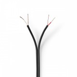 NEDIS audio kábel | 2x 0.12 mm² | CCA | 100.0 m | Kerek | PVC | Fekete | Zsugor csomagolás