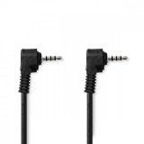 NEDIS Audio Video kábel | 3.5 mm Dugasz | 3.5 mm Dugasz | Nikkelezett | 2.00 m | Kerek | PVC | Fekete