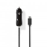 Nedis autós töltő 3 A USB-C fekete (CCHAC300ABK) (CCHAC300ABK) - Autós Töltők